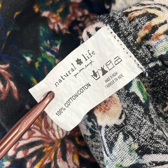 Natural Life Floral Ruffle Sleeve Knee Length Dress Size Medium - Picture 12 of 12